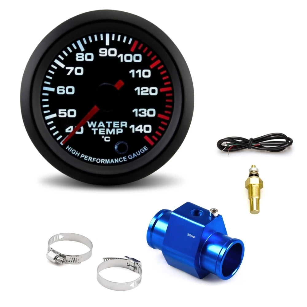 52mm Car Water Temp Gauge with Alarm and 7 Color Backlight | Universal 12V detail view