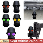 Gas Mask Trailer Hitch Cover | Unique Rust-Proof Helmet Plug for Receiver Tube