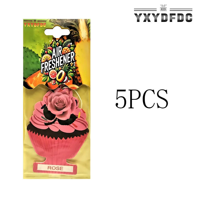 Cupcake-Shaped Car Air Freshener Set | 7 Unique Scents for Vehicle and Home close-up view