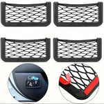 Car Storage Bag Mesh Bag Car Universal Organizer Mesh Storage Bag Auto Paste Net Storage detail view