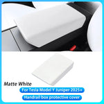 Car Center Console Armrest Pad For Tesla Model Y Juniper 2025+ ABS Hard Shell Cover Auto Central Armrest Box Cover Accessories