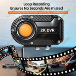 Motorcycle Dash Cam 2K 30fps WiFi | Helmet Driving Recorder close-up view