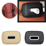 Car Tissue Box Holder Leather Sun Visor Mount Napkin Case