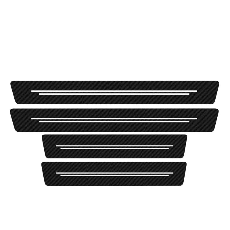 New Universal Imitation Carbon Fiber Leather Car Door Sill Protection Strip Tough And alternate view