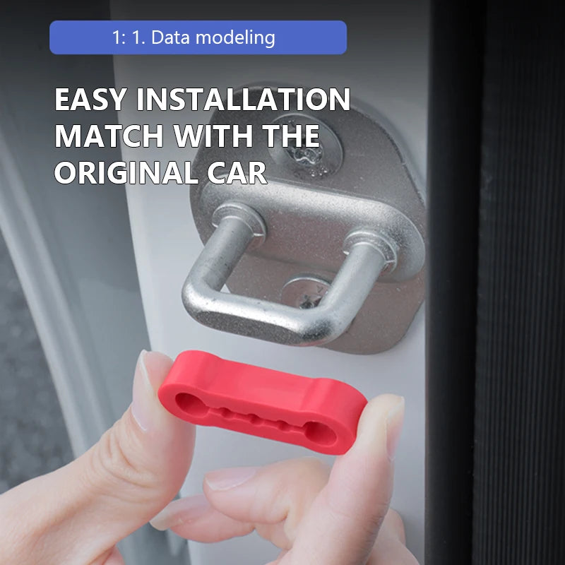 4pcs Car Door Shock Absorber Universal Car Door Buckle Soundproof Deadener Damper Cushio detail view