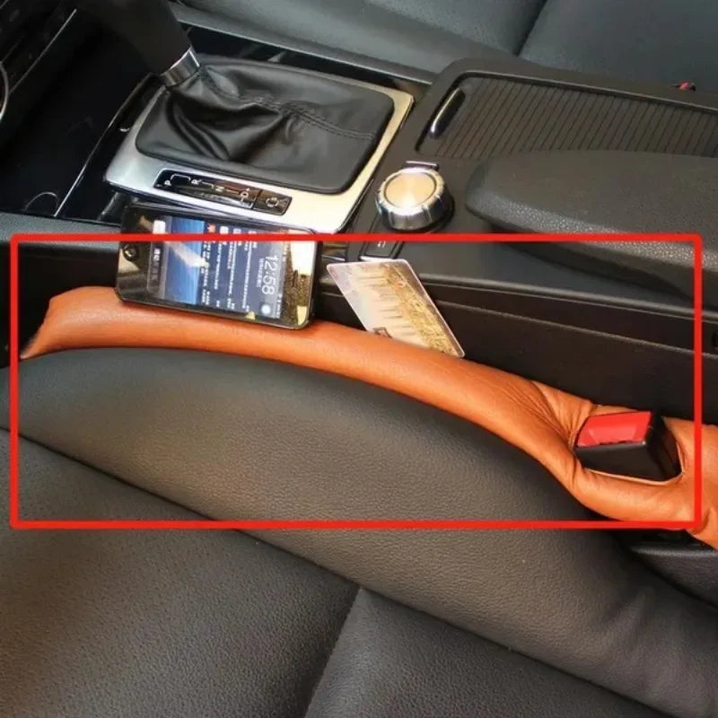 Universal Car Seat Gap Filler Plug, Soft Leather Padding additional angle