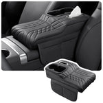 Multifunctional Car Armrest Cushion, Center Console Cover with Tissue Holder, Cup Slot and Side Pockets