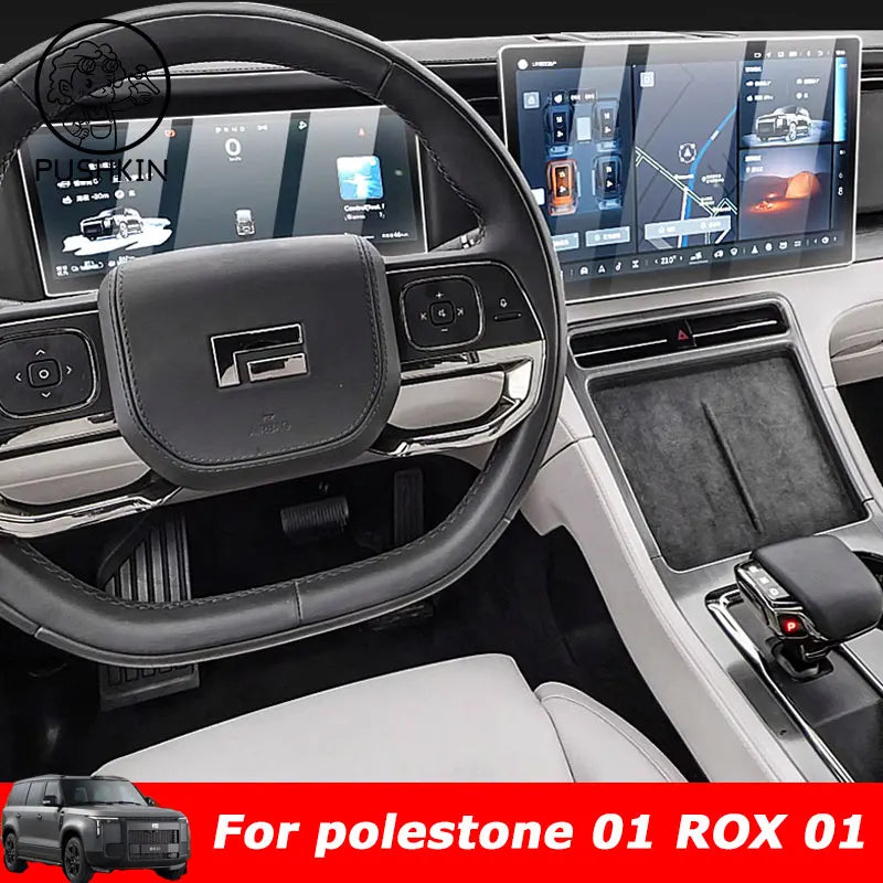 For Rox Adams Polestones 01 ROX 01  Car Tempered Glass Screen Protector Center Console Anti Glare HD Film Protection Accessories