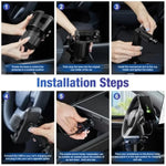 Cup Holder Phone Charger 15W Fast Charging Auto Clamping | Wireless Car Mount with Ad lifestyle view