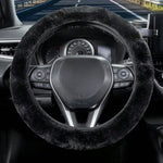 Plush Winter Steering Wheel Cover Without Inner Ring detail view