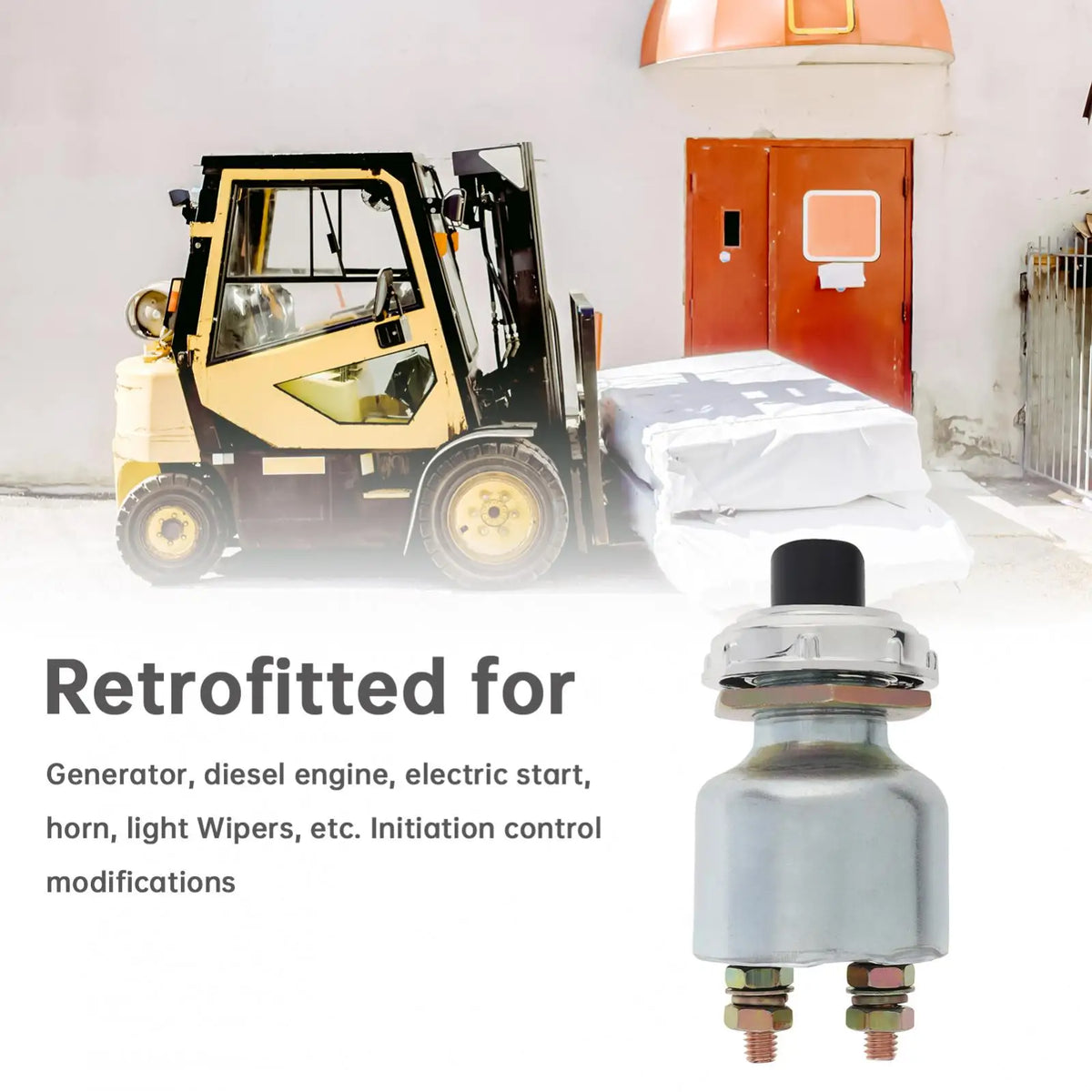 12V JK260 Truck Engine Start Push Button Switch, Wear-resistant Ignition Starter Pu additional angle