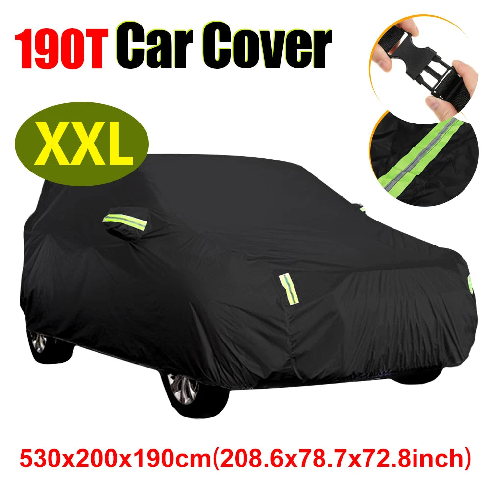 190T Full Car Cover for SUV | Universal Rain Snow All Weather Protection detail view