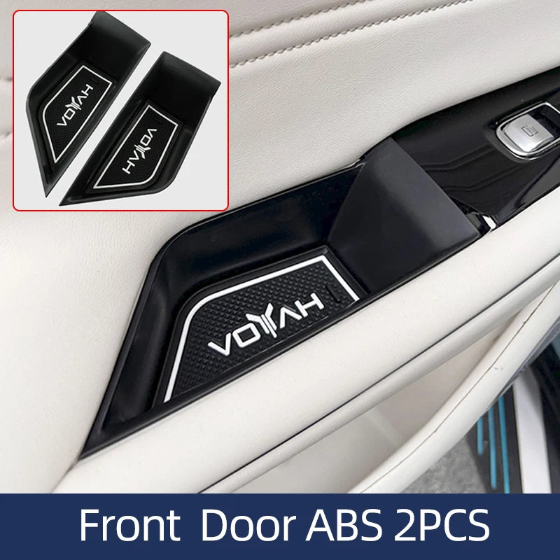 Car Organizer For Voyah FREE 2021 2022 2023 ABS Door Handle Storage Box Container Hold close-up view