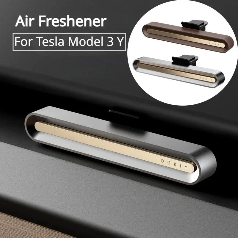 Car Air Freshener for Tesla Model 3 Y | Dashboard Perfume & Interior Decor close-up view