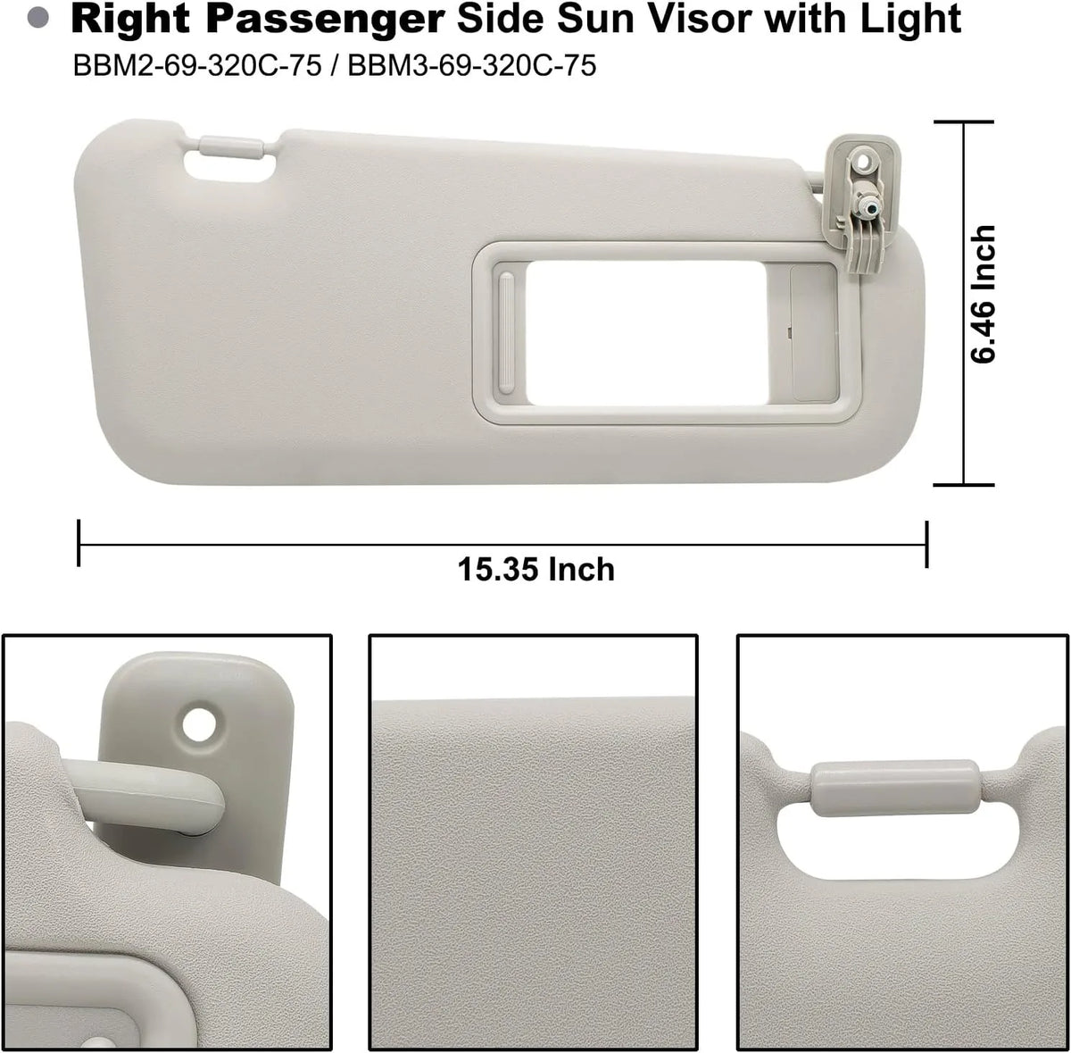 Car Sun Visor For Mazda 3 Mazda3 2010 2011 2012 2013 Left Driver Sun Shade Right Side Sunshade Panel Replacement BBM2 69 320C 75