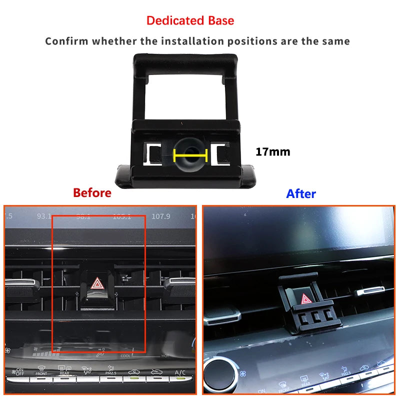 Car Mobile Phone Holder For Toyota Corolla MK12 2019-2021 Mounts Wireless Charging Dedicated Fixed Base Accessories