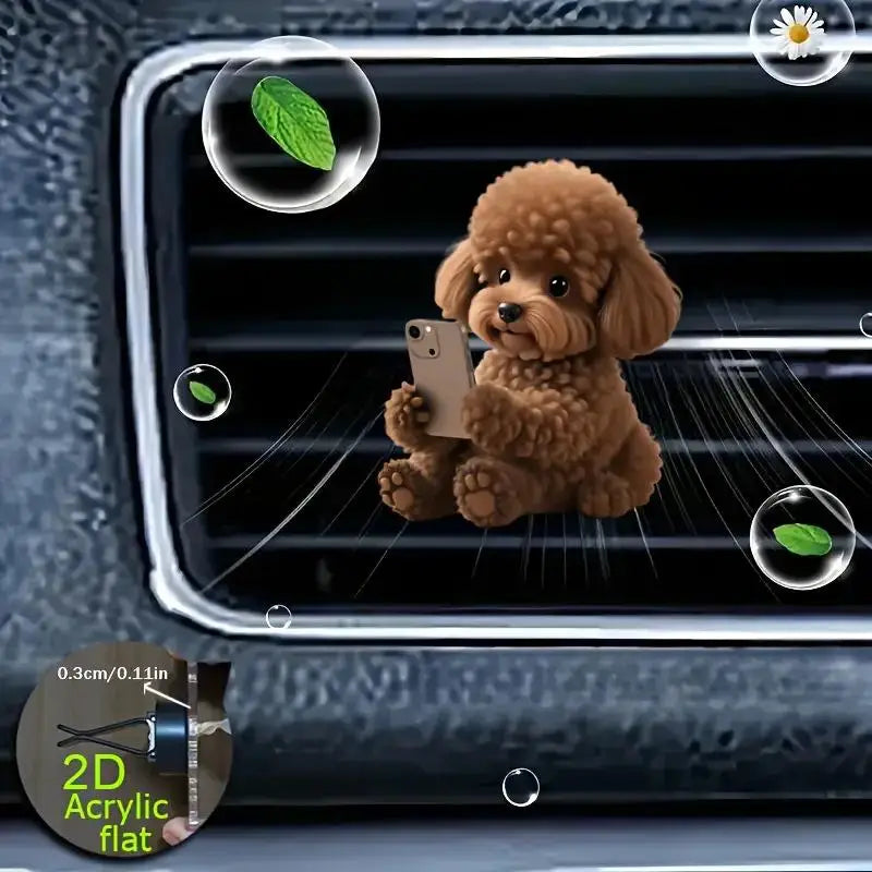 Acrylic Car Vent Clip Aromatherapy Air Freshener Holder 2D Decorative Air Conditioning Vents Accessory for Vehicle Interior