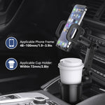 Car Cup Holder Expander with 360 Rotation Phone Mount