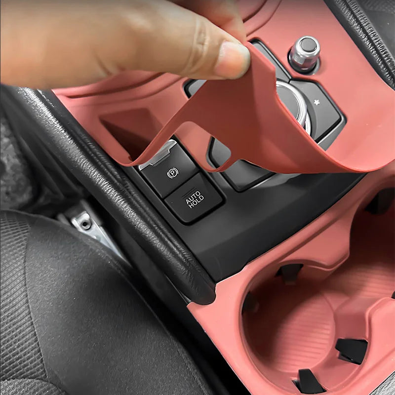 For Mazda CX-5 Center Console Silicone Waterproof Protective Pad Anti‑Slip Water Cup lifestyle view