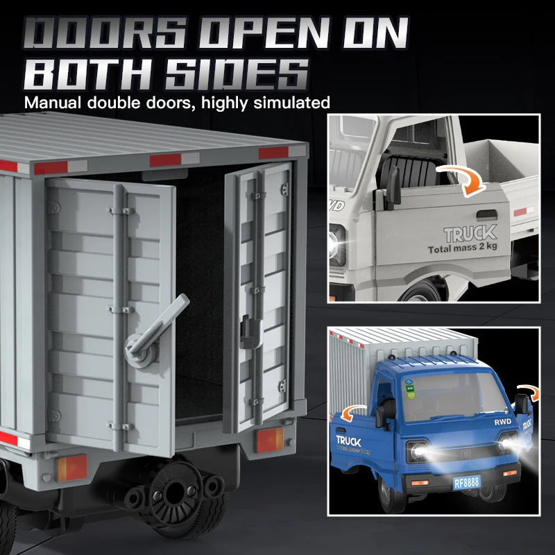 1:16/1:18 RC CAR Simulation With Spray Lights Drift Climbing Truck LED Light Haul Car lifestyle view