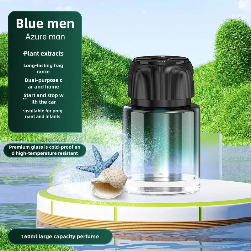 Rechargeable 160ml large-capacity glass car aromatherapy diffuser with car start-stop long-lasting fragrance spray car aromather