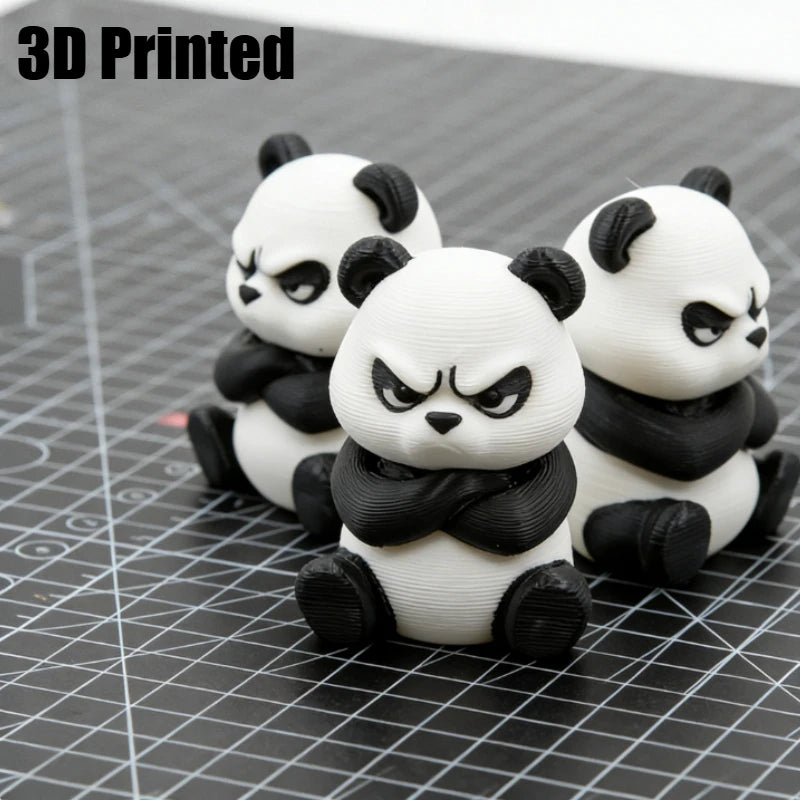 3D Printed Grumpy Panda Car Dashboard Ornament detail view