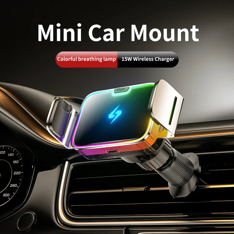 2026 NEW Style Magnetic Stand Wireless Car Charger MacSafe Car Phone Holder Fast Charging Station for iPhone15 14 13 12 Pro Max