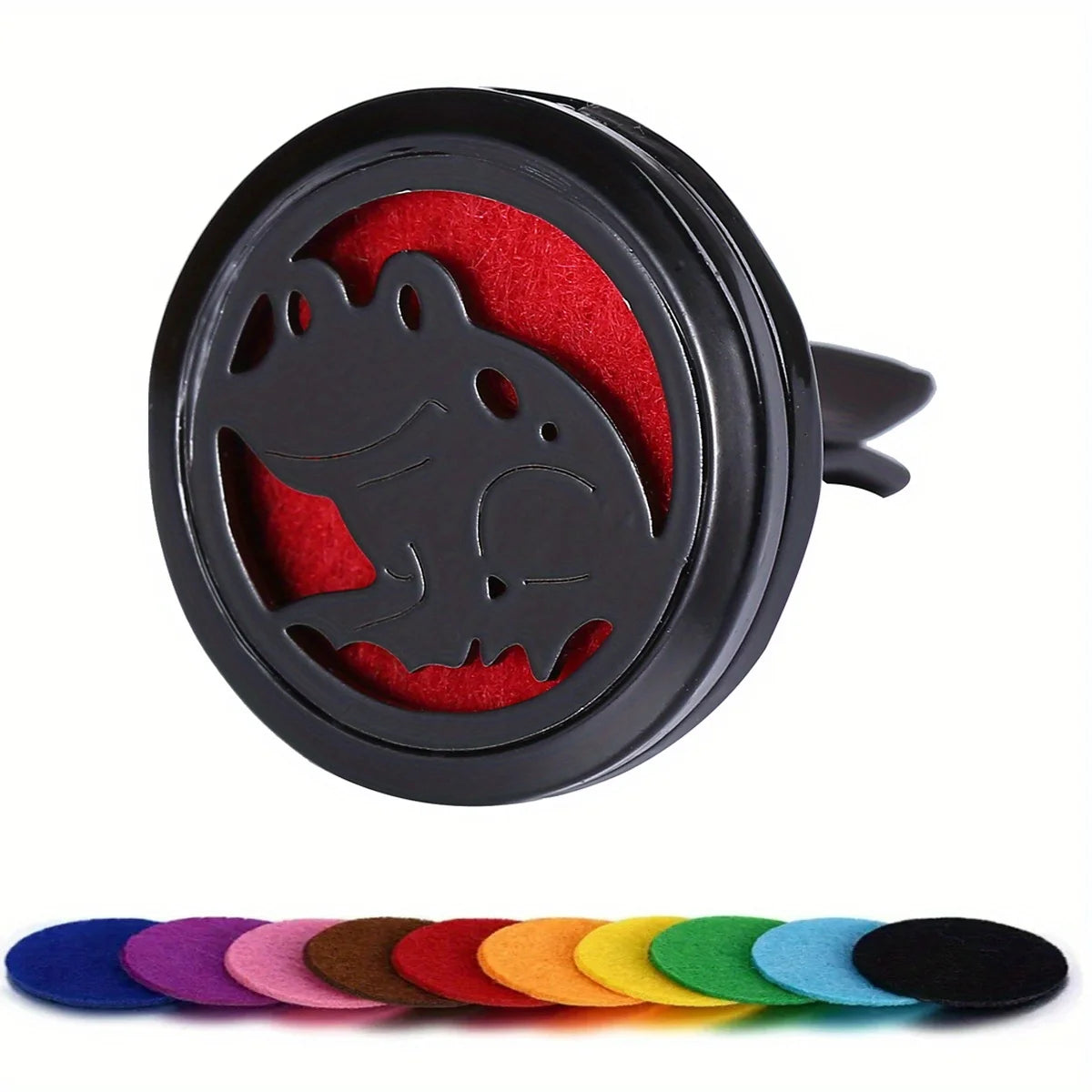 Car Air Vent Diffuser Clip | Stainless Steel Car Freshener Holder with 10 Refill Pa additional angle