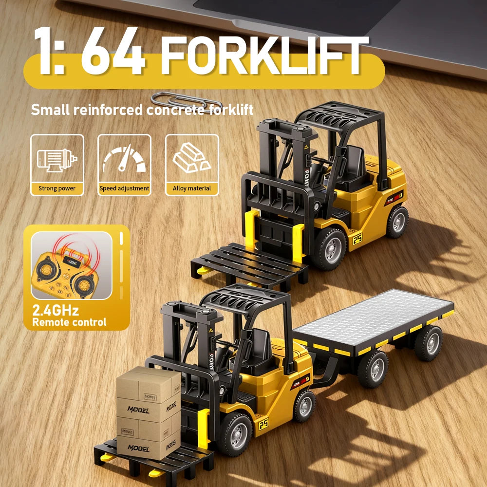 1:64 Remote Control Crane And Forklift Toy Car detail view