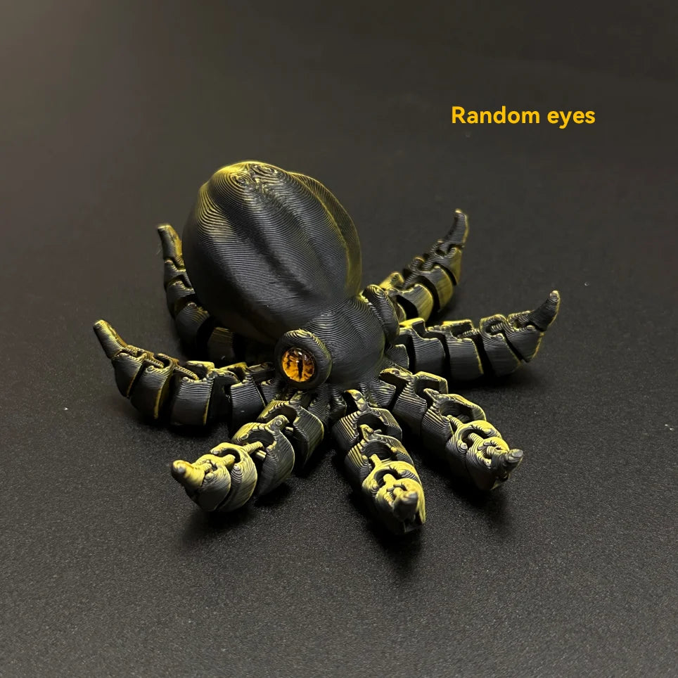 1pc Banana-Inspired Jointed Octopus Car Dashboard Ornament Sculpture, Colorful Car Ornament Collectible, Unique Banana Design