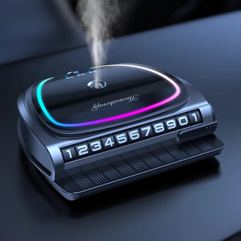 Solar Car Aromatherapy Perfume | Electric Atmosphere Light and Parking Sign alternate view