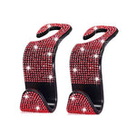 Rhinestone Decor Car Seat Back Hook Hanger Universal Bling Diamond Vehicle Auto Headr alternate view