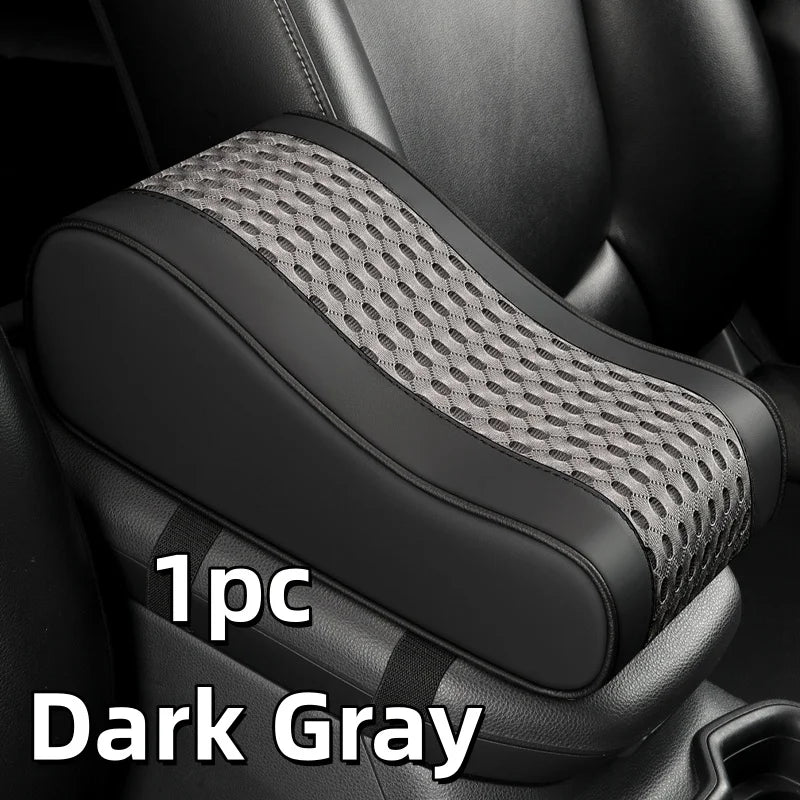 Thick Mesh Curved Car Center Console 7cm Heightening Pad Armrest Protection Pad with Storage and Comfortable Driving Interior