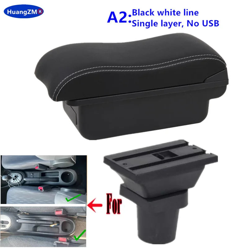 Armrest Box For Toyota Yaris Vitz 5dr Hatchback 1998-2011 2005 2006 2007 2008 2009 2010 Car Central Storage Box Car Accessories
