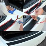 Universal Car Trunk Door Sill Plate Protector Rear Bumper Guard Rubber Mouldings Pad lifestyle view