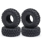 Rubber Mud Terrain Tires 4PCS 1.0" for 1/18 1/24 Axial SCX24 TRX4M Micro Crawler additional angle