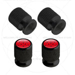 Itachi Rinnegan Sharingan Tire Valve Caps | 4pc Aluminum Anime Car Accessories lifestyle view