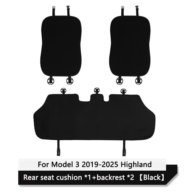 Tesla Model 3 / Y Juniper Ice Silk Seat Cushion Cover | Breathable, 2019–2026 detail view