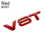 TQQTQQ Car Decal Emblem Badge V6T V8T - 3D Premium Zinc Alloy Decal Sticker Decoratio lifestyle view