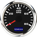3000/4000/6000/7000/8000 RPM Gauge with Hourmeter Gauge 52mm Tachometer Waterproof 7 Color Backlight Tacho Gauge For Car Boat