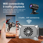 UHD 2K Motorcycle Camera Recorder | WiFi Dual 1440P DVR with 24H Parking Monitor detail view