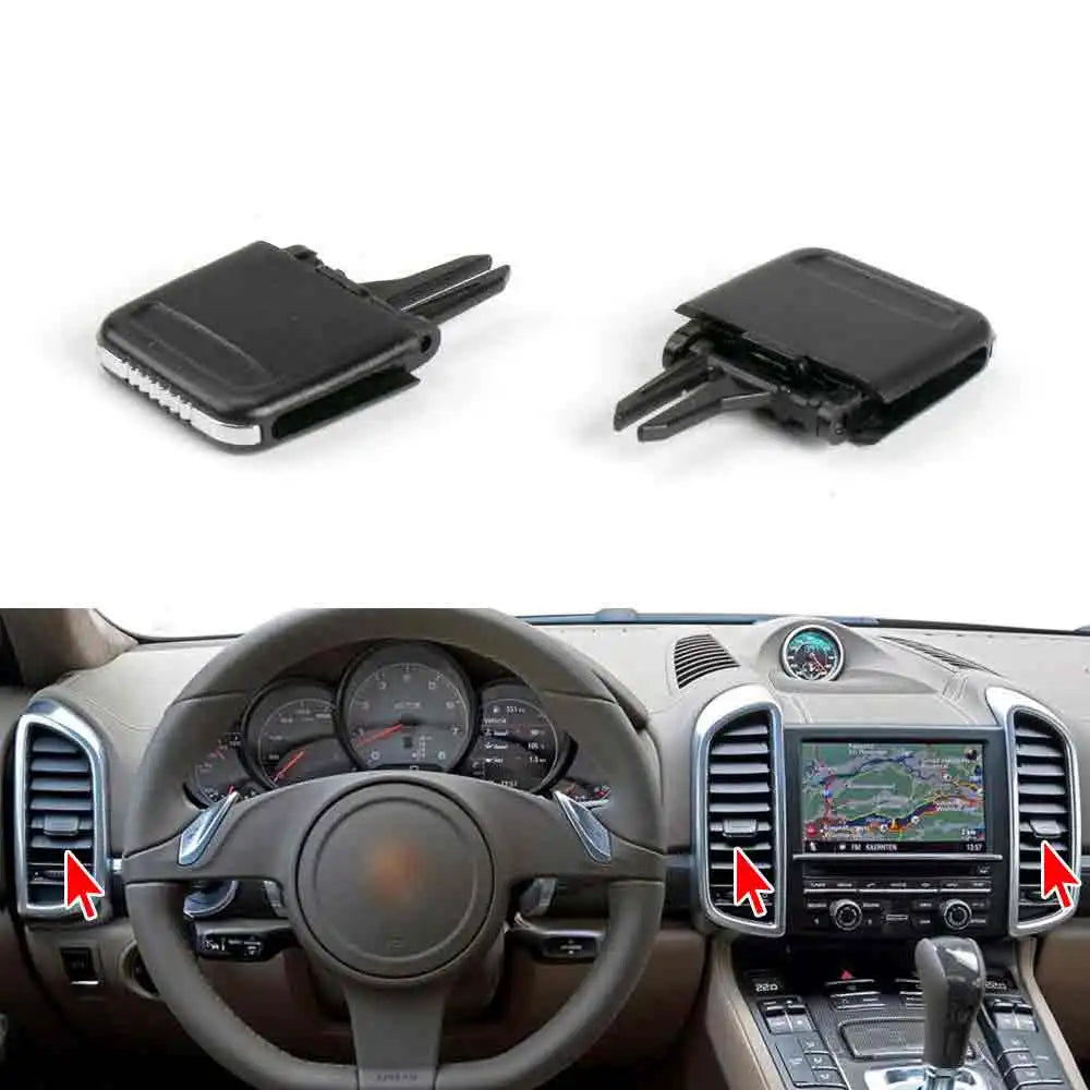 Front Left Right Rear Air Conditioning AC Vent Outlet Grille Complete Assembly For Porsche Cayenne 2010-2017 Tab Clip Repair Kit