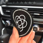 2PCS of Diamond Car Coasters, Tea Flower Car Cup Holders, Silicone Anti Slip Coasters, G detail view