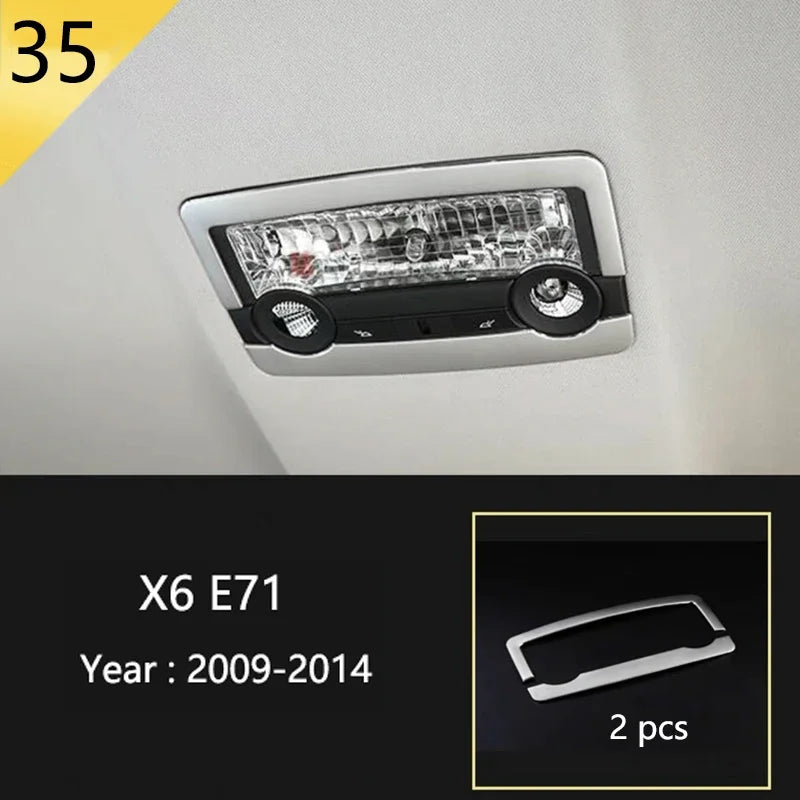 Car Styling For BMW X5 X6 E70 E71 Console Gearshift Frame Decorative Trim Strips Stai lifestyle view
