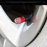 DSYCAR 4Pcs Bear's Paw Tire Stem Valve Caps | Aluminum Alloy Dustproof Car Tire Valve lifestyle view