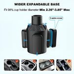 64oz Large Cup Holder Expander for Car | Expandable Cup Holder Adapter with Adjustable B detail view