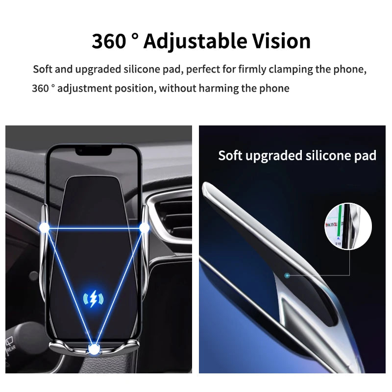For Mercedes-Benz Car Mobile Phone Holder A B Class W242 W246 2013-2019 GLA CLA Screen Fixed Wireless Charger Cell Phone Holder
