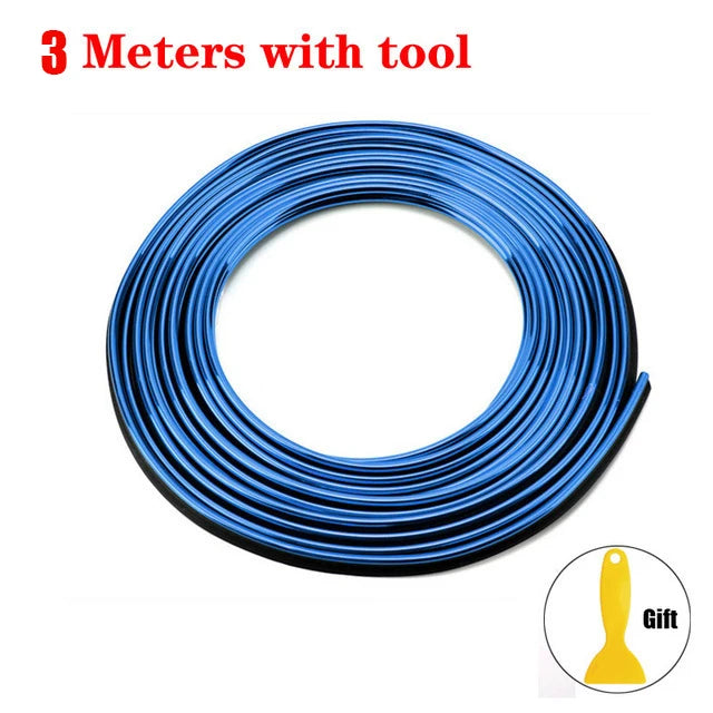 Car Moulding Decoration Flexible Strips1/3/5M Interior Auto Mouldings Car Cover Trim Das detail view