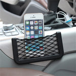 Car Net Pocket Phone Holder Storage Bag Auto Paste 8*15CM detail view