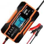 EAFC 240W Smart Car Battery Charger 12V 12A Charge for Car Batteries 7-Stage Charging Pulse Repair for AGM GEL WET Lead Acid